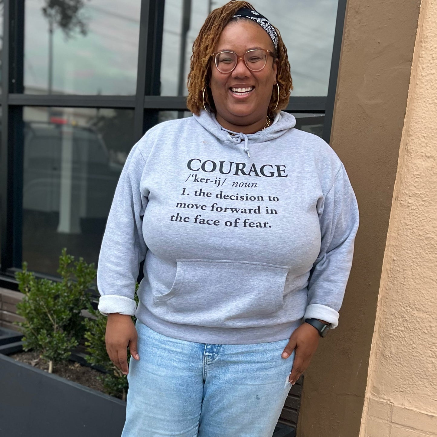 Heather Gray - Courage Hoodie